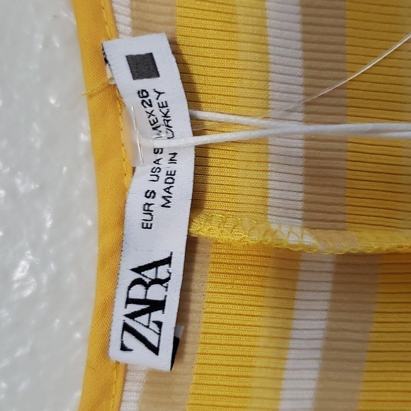 Nwt Zara Yellow Striped Maxi racerback Dress, Size S - Picture 6 of 13